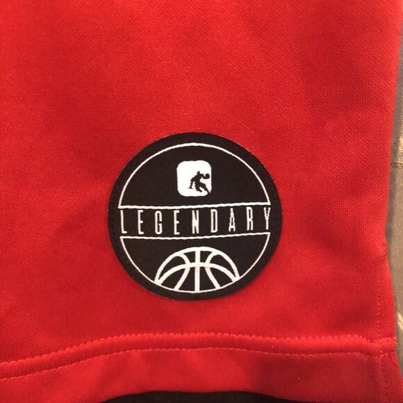 AND1 Men's Medium Red Black Basketball T-Shirt Tee Athletic Performance Raglan - Picture 2 of 8